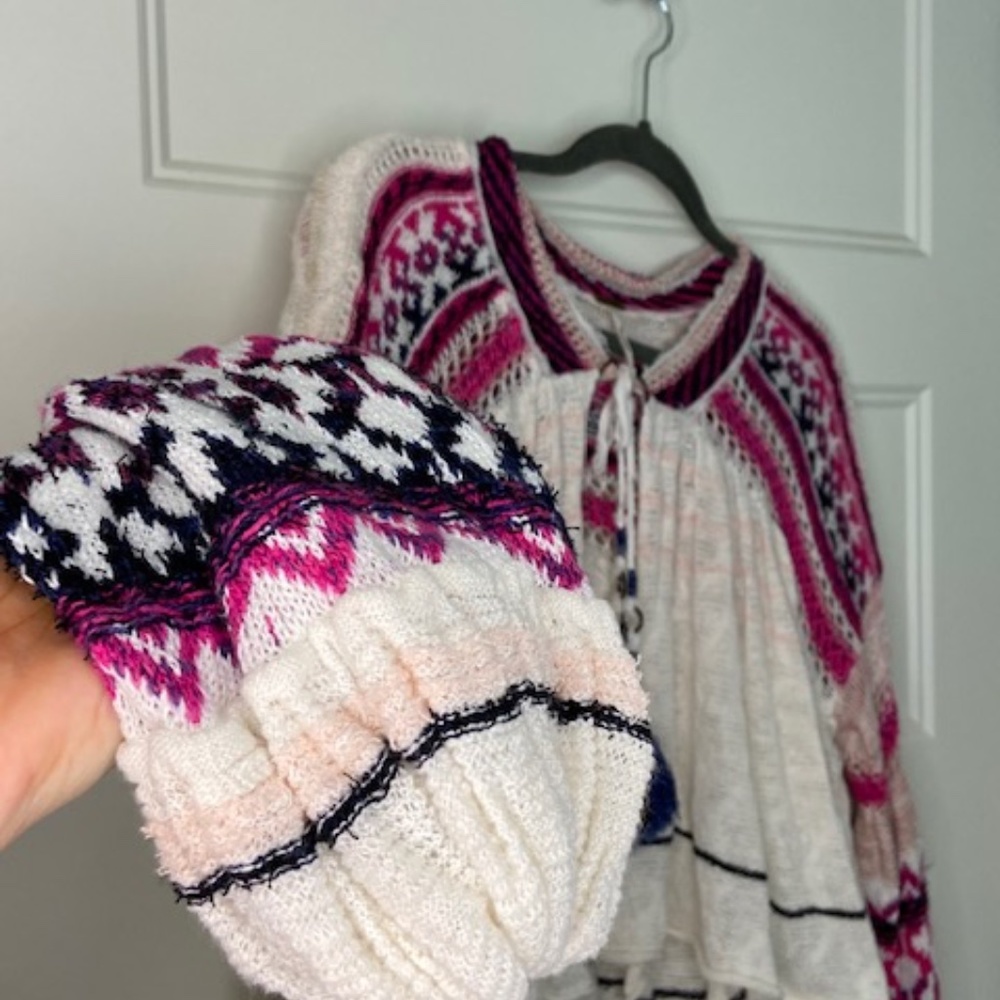 FREE PEOPLE open front cropped cardigan size S - Picture 5 of 7